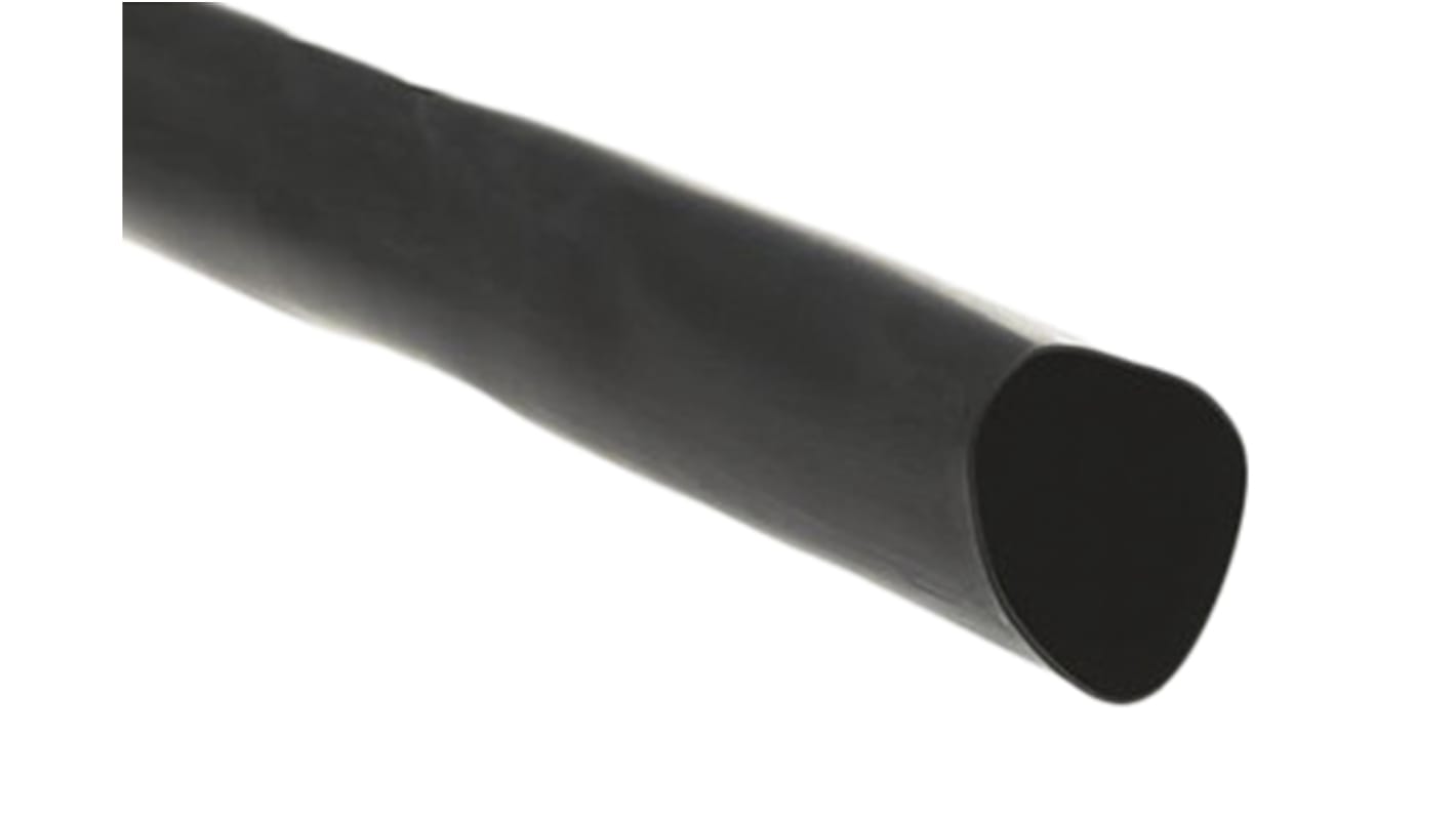 TE Connectivity Adhesive Lined Heat Shrink Tubing, Black 32mm Sleeve Dia. x 1.2m Length 4:1 Ratio, DWFR Series