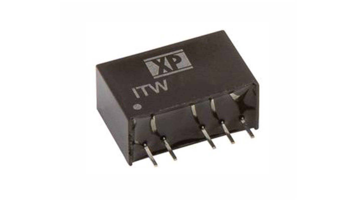 XP Power DC-DCコンバータ Vout：±12V dc 36 → 75 V dc, 1W, ITW4812S