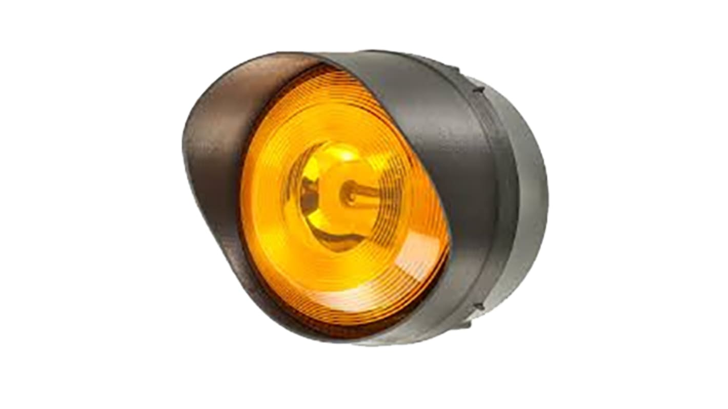 Moflash LED TL Series Amber Steady Beacon, 20 → 30 V ac/dc, Surface Mount, Wall Mount, LED Bulb, IP65