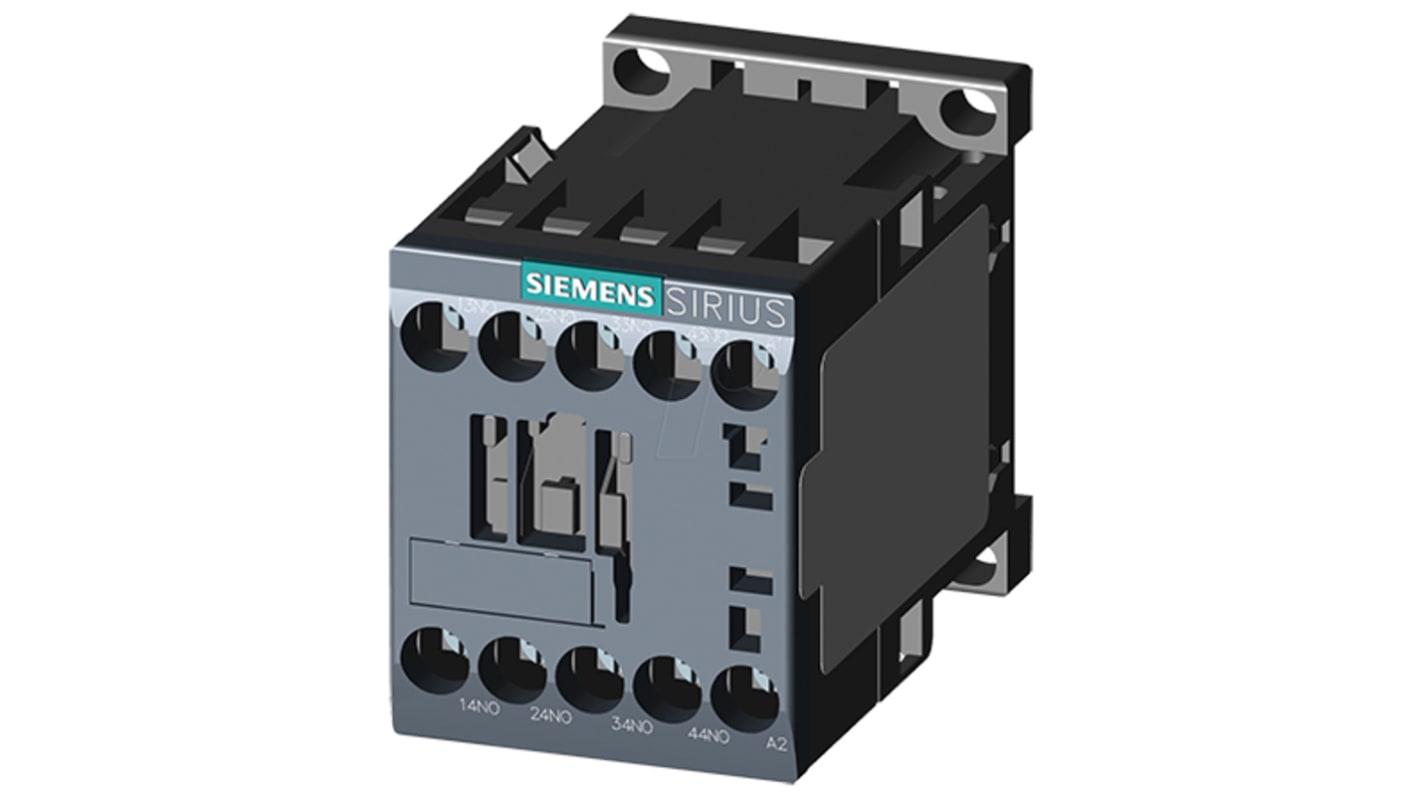 Siemens SIRIUS Innovation 3RH2 Contactor, 10 A, 4NO, 690 V ac