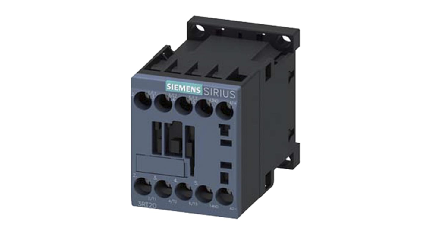 Siemens 3RT2 Control Relay 3NO, 9 A F.L.C, 22 A Contact Rating, 24 Vdc, 3P, SIRIUS