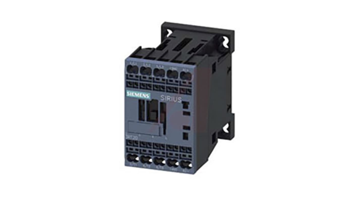 Siemens 3RT2 Control Relay 3NO, 9 A F.L.C, 22 A Contact Rating, 24 Vdc, 3P, SIRIUS