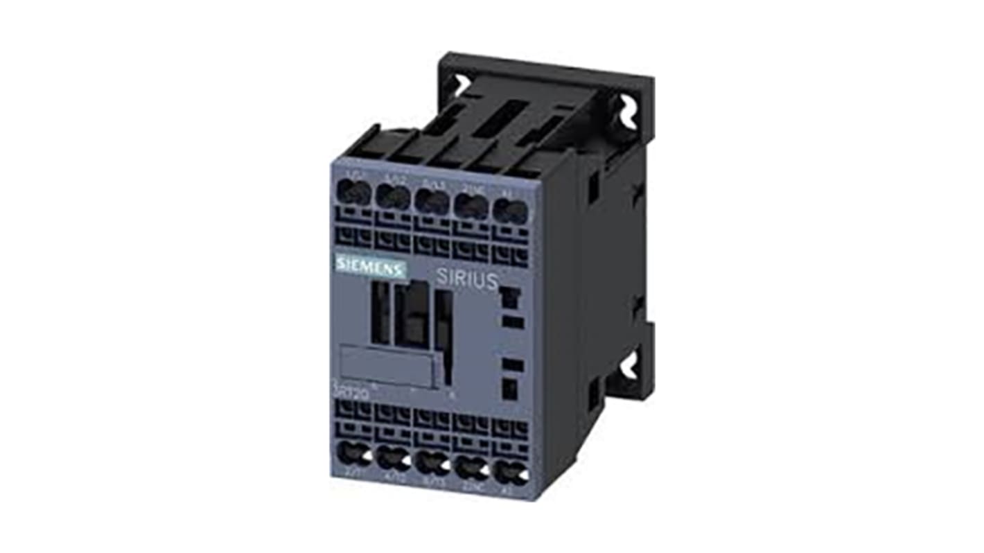 Siemens 3RT2 Control Relay 3NO, 9 A F.L.C, 22 A Contact Rating, 24 Vdc, 3P, SIRIUS