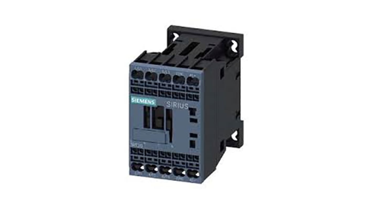 Siemens 3RT2 Control Relay 3NO, 11 A F.L.C, 22 A Contact Rating, 24 Vdc, 3P, SIRIUS