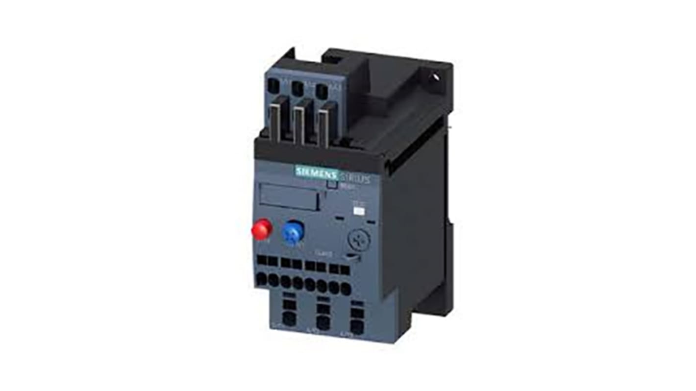 Siemens 3RU2 Overload Relay 1NO + 1NC, 0.4 A F.L.C, 3 A Contact Rating, 3P, SIRIUS Innovation