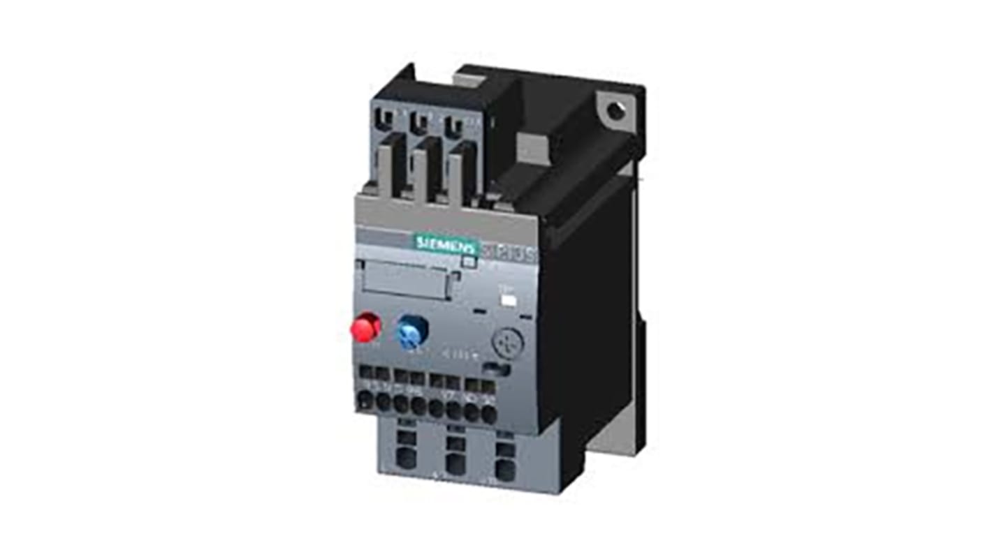 Siemens 3RU2 Overload Relay 1NO + 1NC, 2 A F.L.C, 3 A Contact Rating, 3P, SIRIUS Innovation