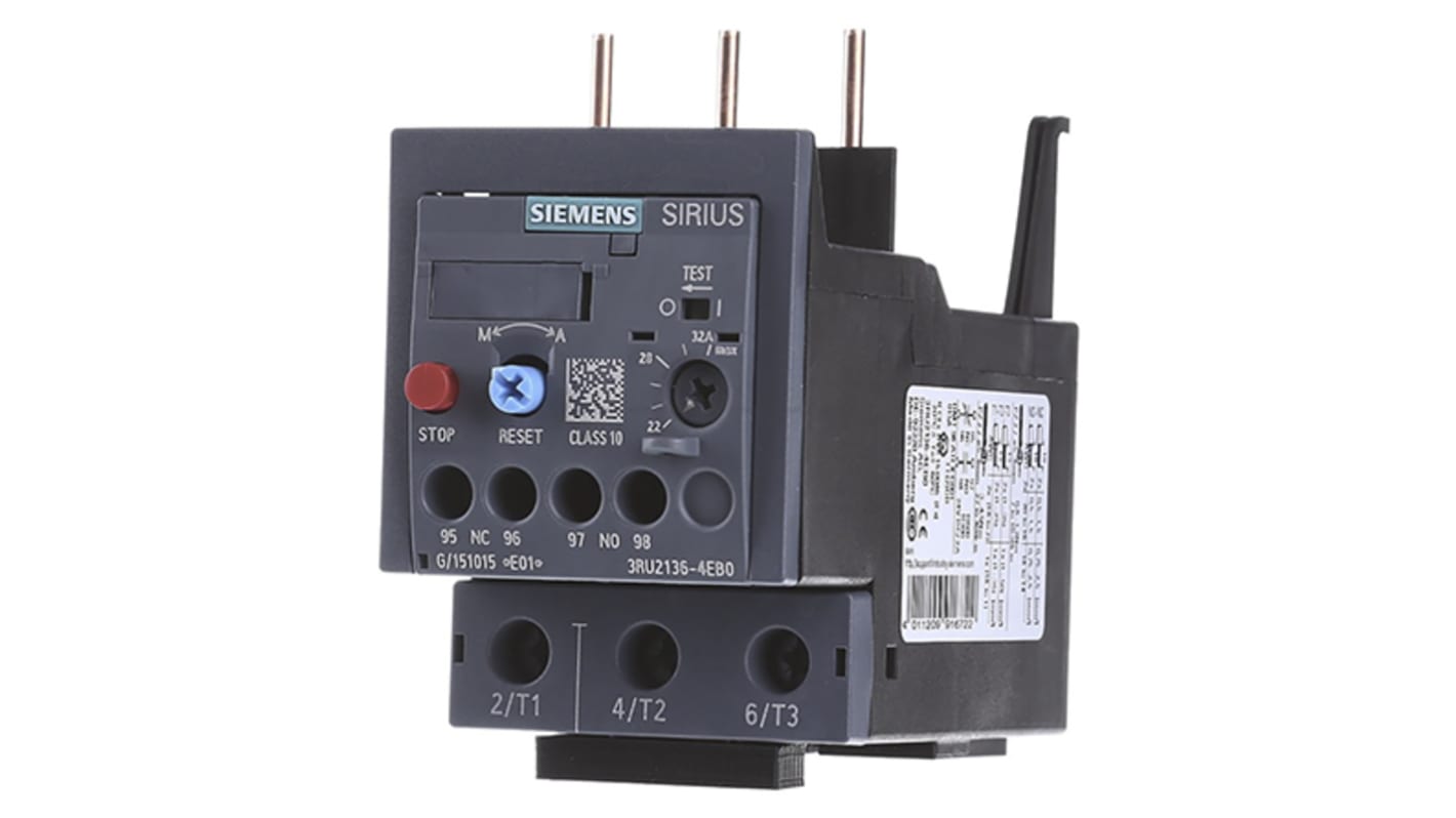 Relais de surcharge Siemens 3RU2, 1 NO + 1 NF, 3 A