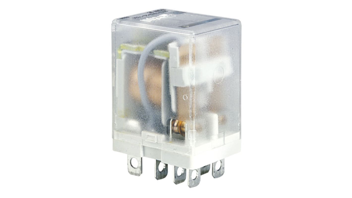 Relpol Plug In Power Relay, 24V ac Coil, 12A Switching Current, DPDT