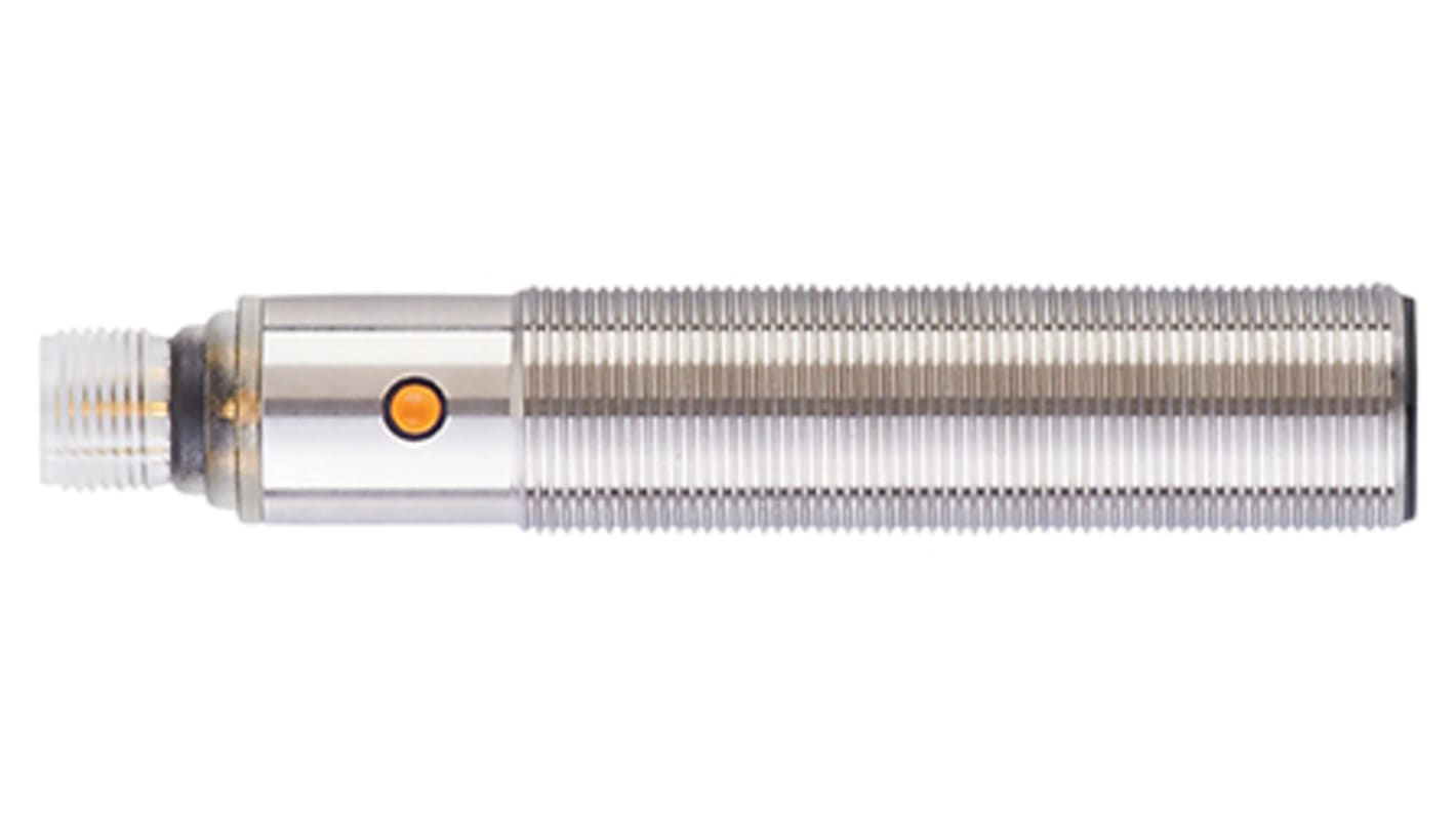 ifm electronic Ultrasonic Barrel-Style Proximity Sensor, M18 x 1, 150 → 1600 mm Detection, PNP Output, 10