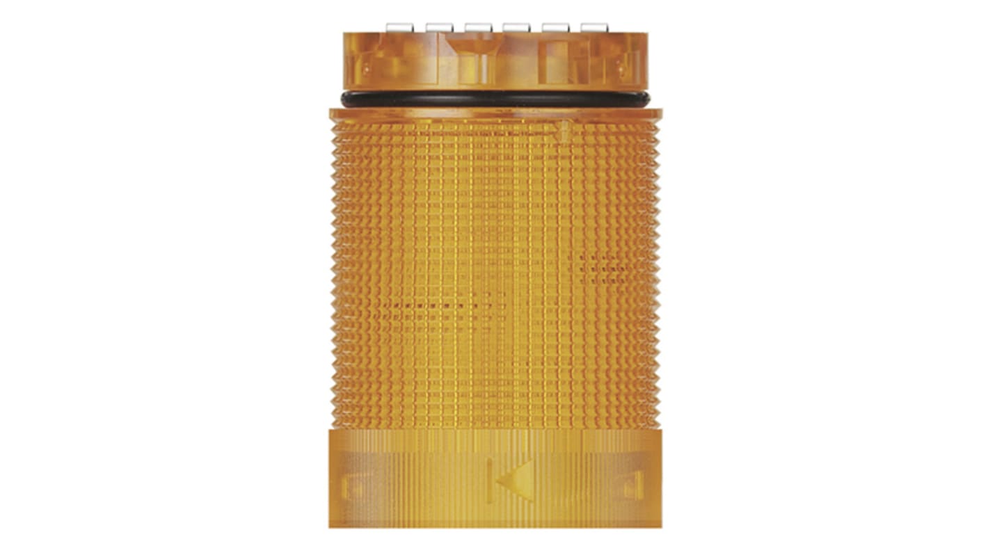 Sárga LED, Sárga burkolat, alsó rész Ø: 40mm, 24 V AC/DC