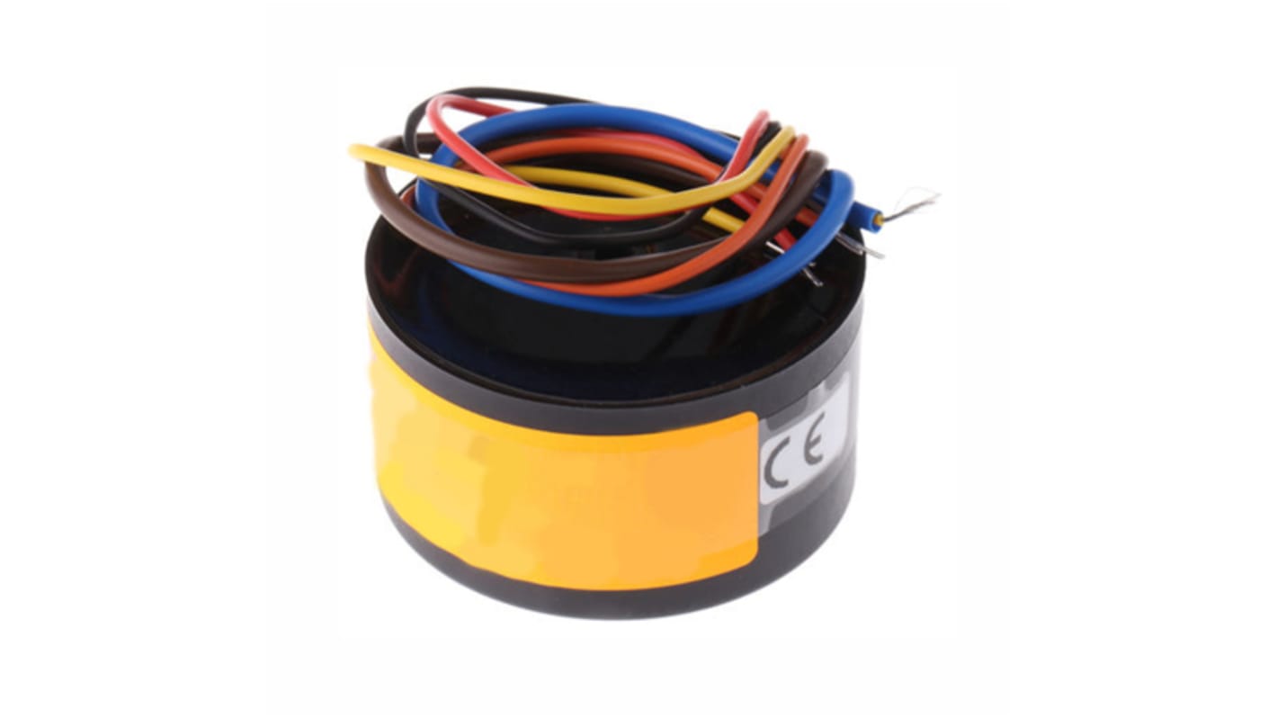 Transformador toroidal RS PRO, Tensión 2 x 6V ac, Potencia 30VA, 2 salidas, Montaje superficial