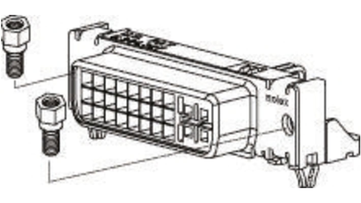 Molex D-sub csatlakozó MicroCross 74320 sorozat 1.91mm távolság, Derékszögű, Átmenő furat, Nő, Forrasztás lezárású,