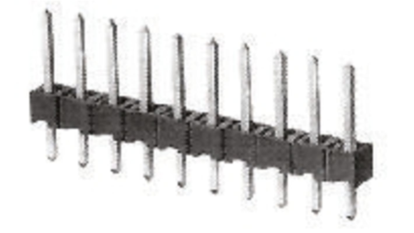 TE Connectivity AMPMODU Series Straight Through Hole PCB Header, 6 Contact(s), 2.54mm Pitch, 1 Row(s)