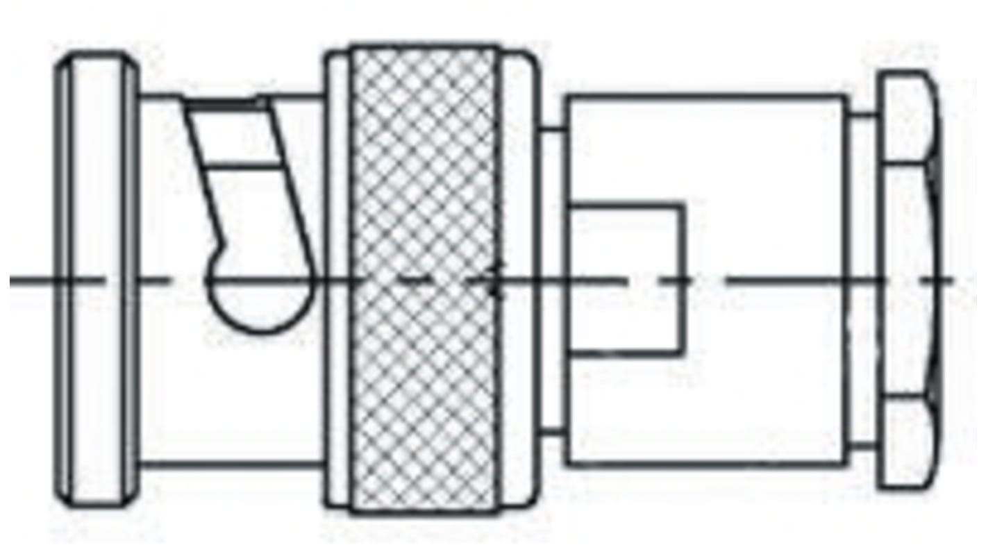 Connettore coassiale Ad angolo diritto TE Connectivity, Maschio, 75Ω, Montaggio su cavo