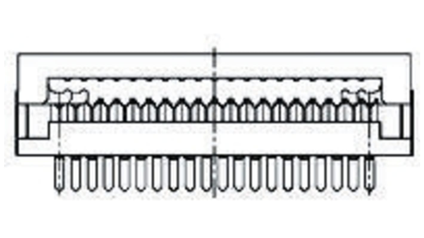 TE Connectivity 26-Way IDC Connector Plug for Cable Mount, 4-Row