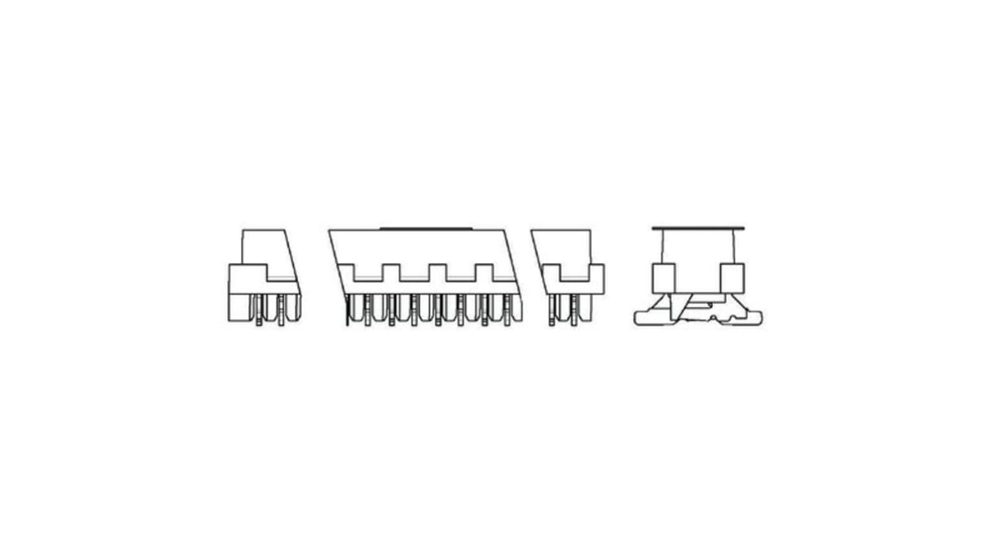 TE Connectivity Micro-MaTch Series Straight Surface Mount PCB Socket, 10-Contact, 2-Row, 2.54mm Pitch, Solder