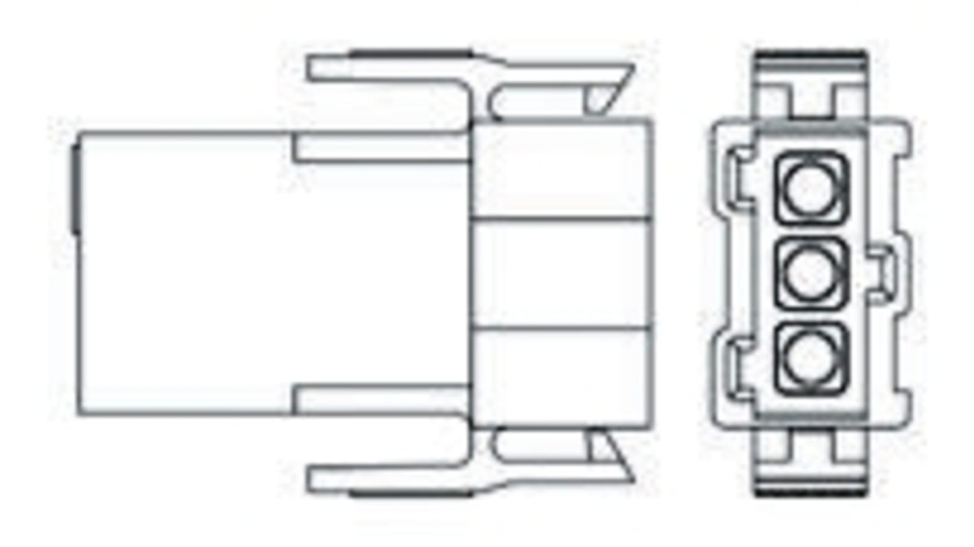 TE Connectivity, Metrimate Female Connector Housing, 5mm Pitch, 3 Way, 1 Row