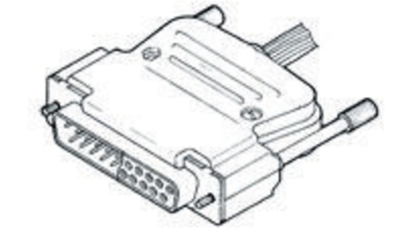 Carcasa de conector D Sub SérieAmplimite, Recta, 9 contactos ABS, Negro, E