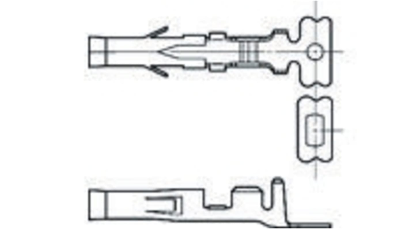 TE Connectivity .093 Commercial Series Female Crimp Terminal, 20AWG Min, 14AWG Max