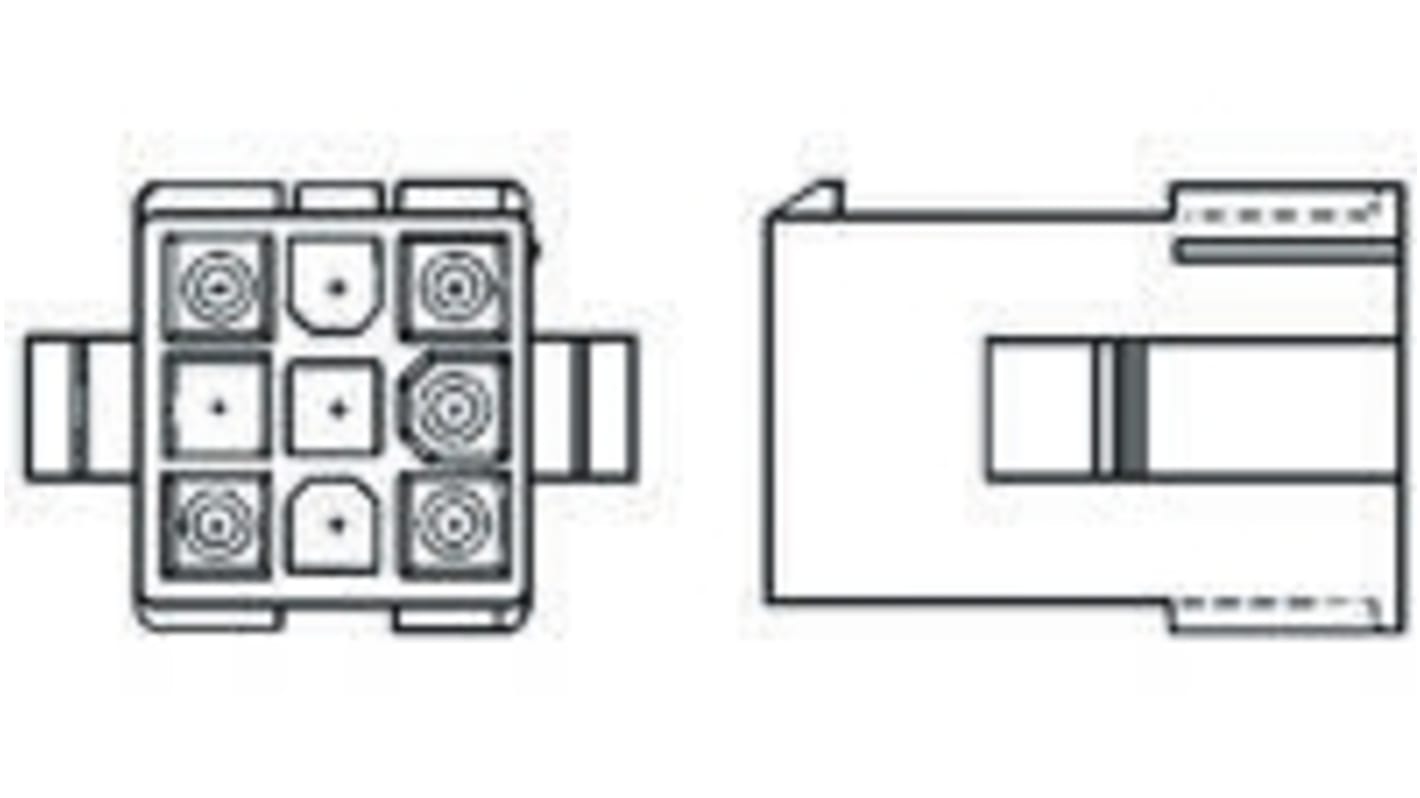 TE Connectivity, Mini-Universal MATE-N-LOK Female Connector Housing, 4.2mm Pitch, 9 Way, 3 Row