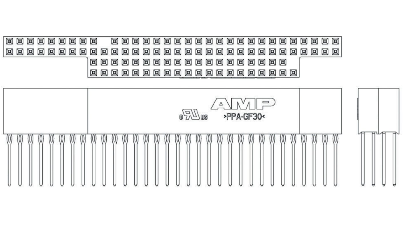 1375795-2 | TE Connectivity, AMPMODU 2.54mm Pitch PC/104 Backplane ...