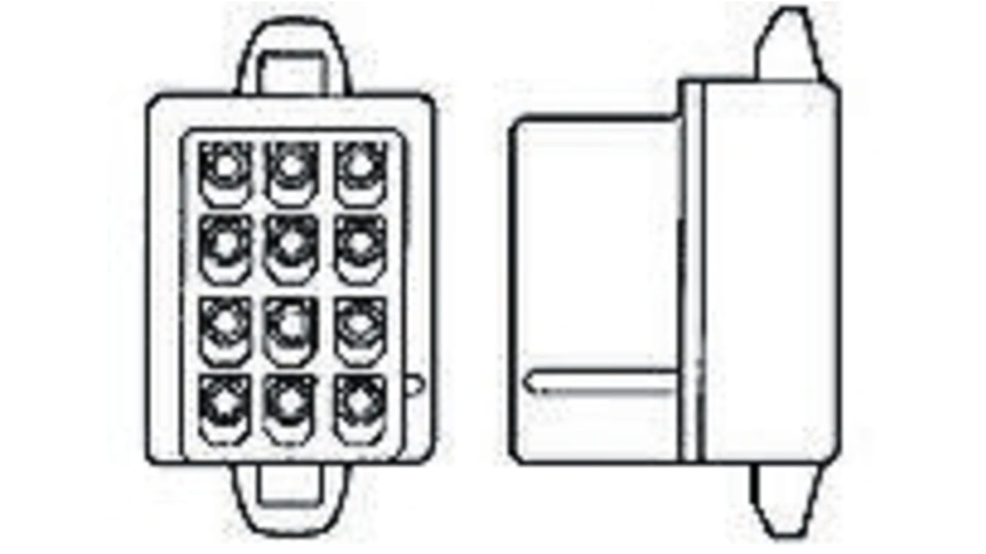 TE Connectivity, Commercial MATE-N-LOK Female Connector Housing, 6.1mm Pitch, 15 Way, 3 Row