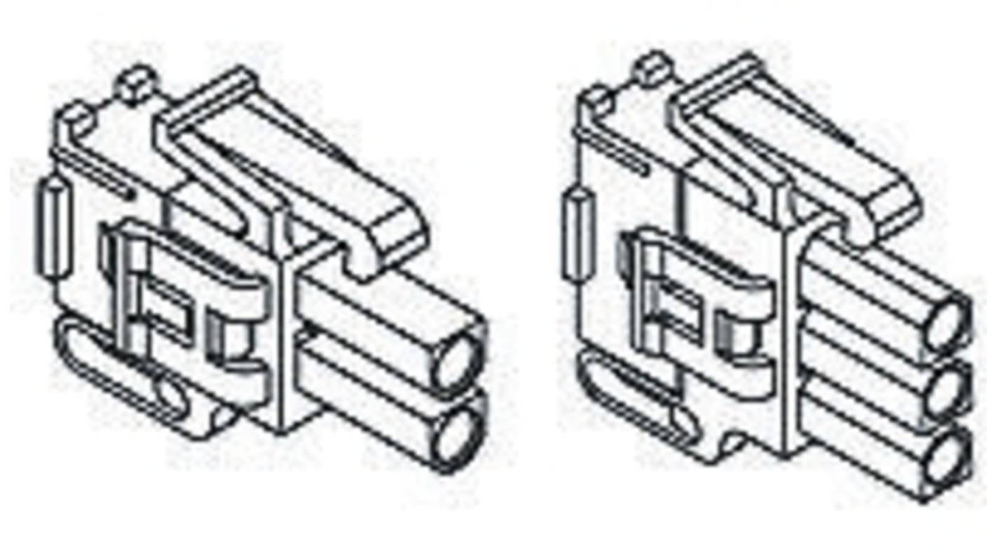 Boitier de connecteur Mâle, 3 contacts 1 rang , pas 4.14mm, Droit, Montage sur câble, série Mini-Universal MATE-N-LOK II