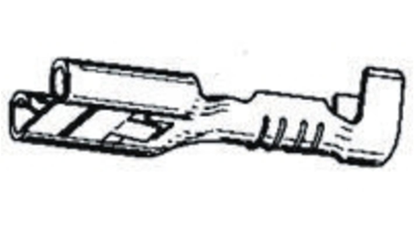 TE Connectivity FASTIN-FASTON .250 Flachsteckhülse, Unisoliert, 6.35 x 0.81mm, Buchse, 0.5mm² - 1mm², 20AWG min