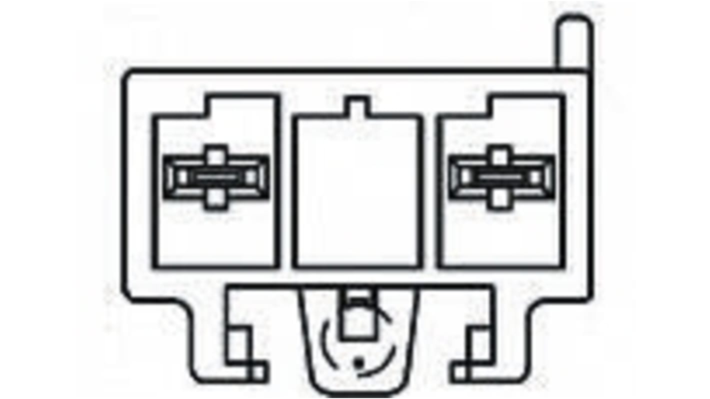 TE Connectivity Signal Double Lock Series Straight Through Hole PCB Header, 2 Contact(s), 2.5mm Pitch, 1 Row(s)