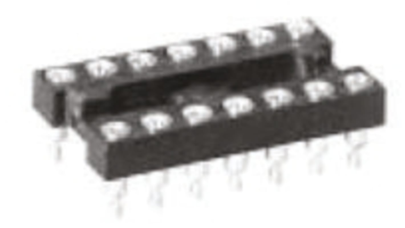 TE Connectivity 2.54mm Pitch Vertical 40 Way, SMT Turned Pin Open Frame IC Dip Socket, 3A