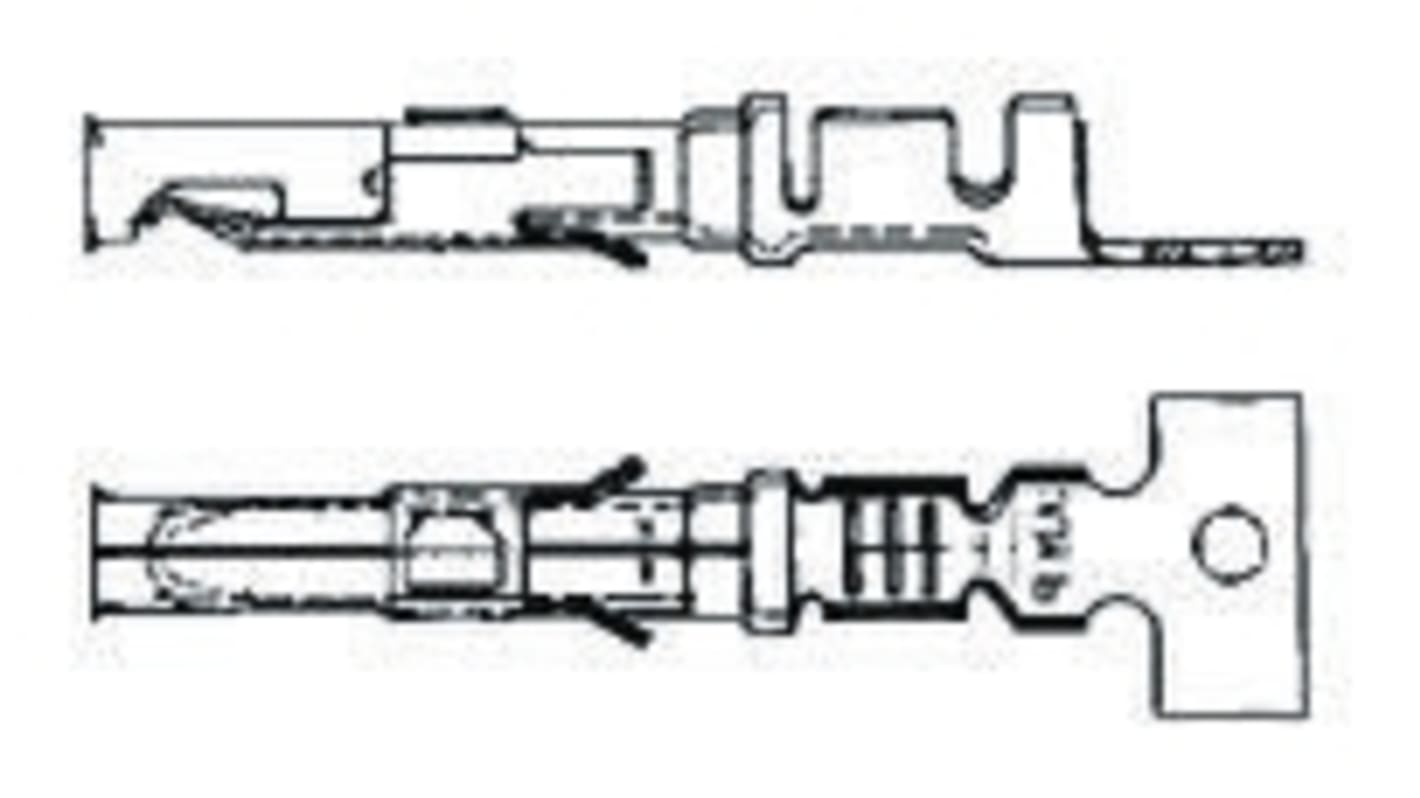 TE Connectivity CI 2 Crimp-Anschlussklemme, Buchse, 0.5mm² / 1mm², Zinn Crimpanschluss