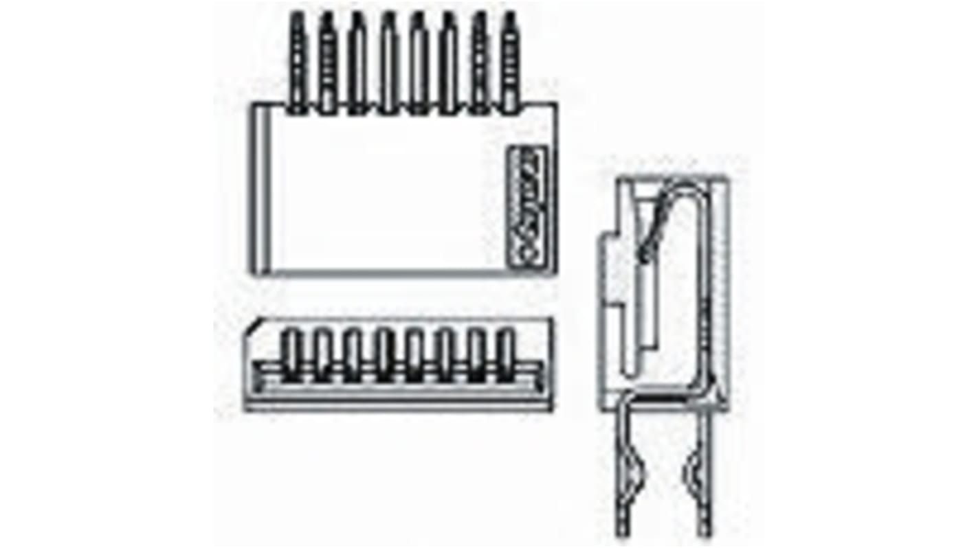 Connettore FPC TE Connectivity, 10 via/e , 1 fila/e , passo 1mm, Femmina, Contatto verticale, Montaggio con foro