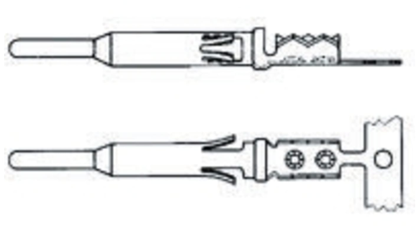 TE Connectivity CI 2 Crimp-Anschlussklemme, Stecker, 0.5mm² / 1mm², Zinn Crimpanschluss