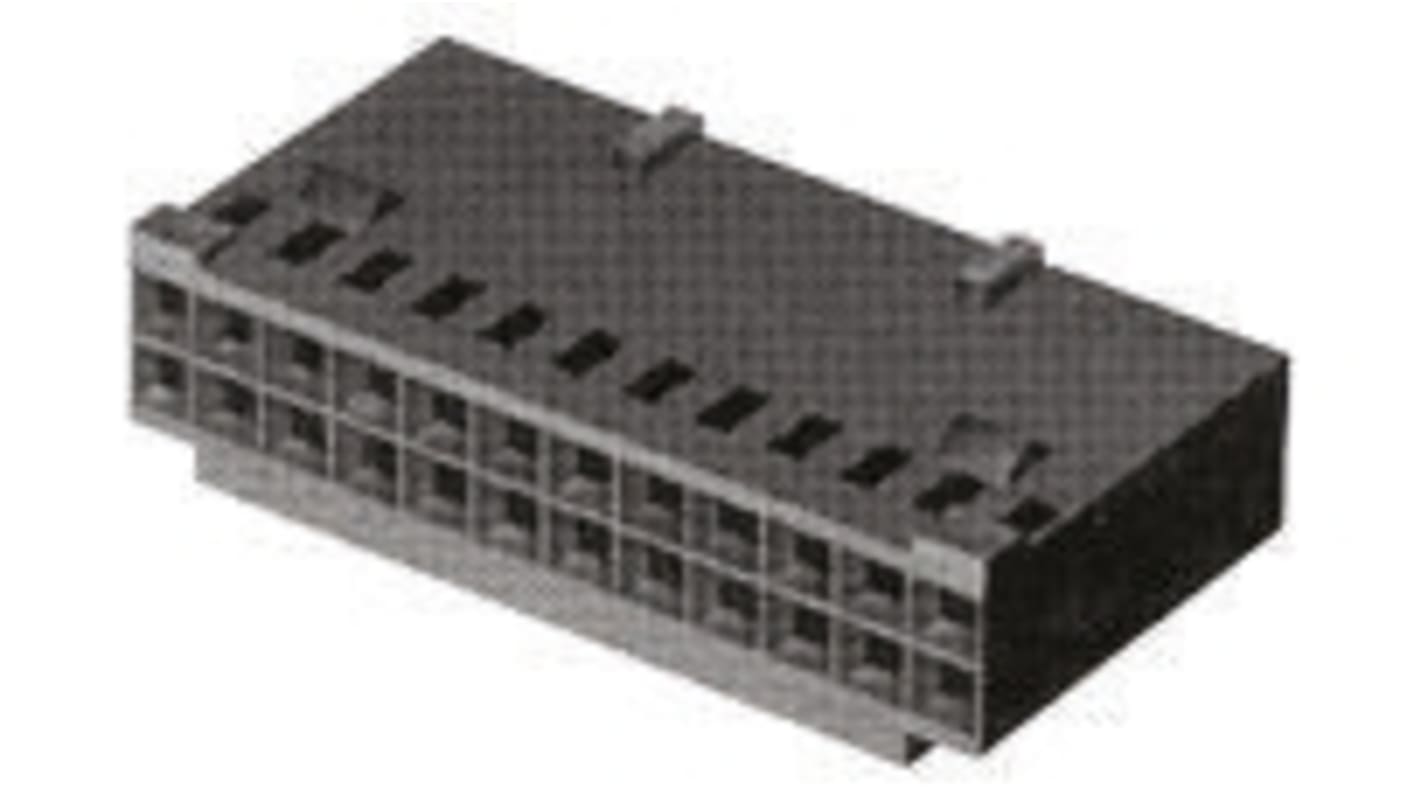Boitier de connecteur Femelle, 10 contacts sur 2 rangs, pas 2.54mm, Droit, Montage sur câble, série AMPMODU MOD IV