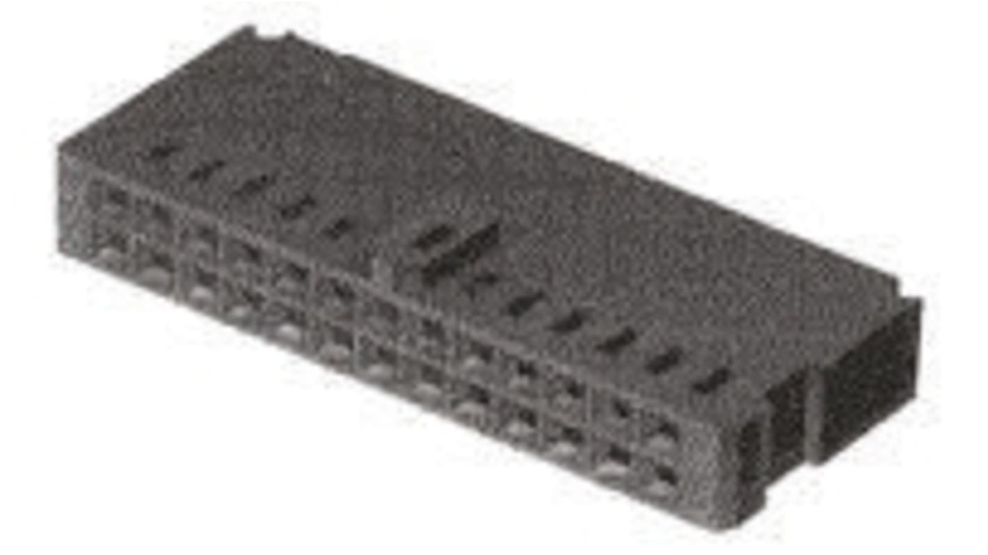 Carcasa de conector TE Connectivity 102387-3, Serie AMPMODU MOD IV, paso: 2.54mm, 16 contactos, 2 filas, Recto, Hembra,