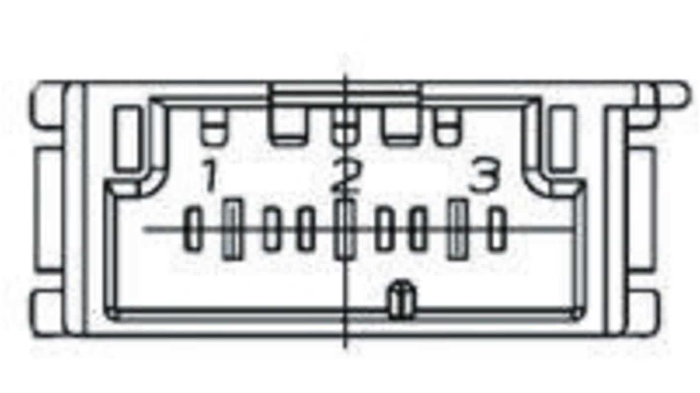 Connettore automotive TE Connectivity, Maschio, 3 vie, file