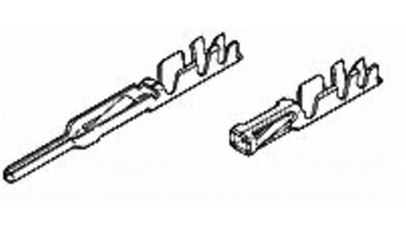 Contacto de crimpado macho TE Connectivity serie FFC, de Bronce Fosforado, sección máx. 22AWG, 0.4mm²