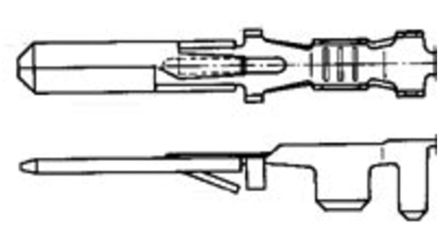 TE Connectivity FASTIN-FASTON .110 Flachsteckhülse, Unisoliert, 2.79 x 0.81mm, Stecker, 0.5mm² - 1mm², 20AWG min