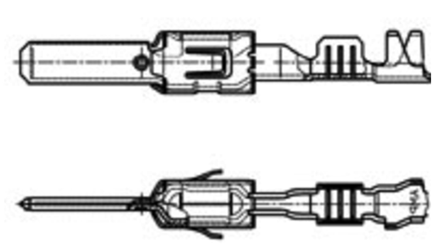 TE Connectivity AMP MCP 2.8 Crimp-Anschlussklemme für AMP MCP 2.8-Steckverbindergehäuse, Stecker, 1.5mm² / 2.5mm²,