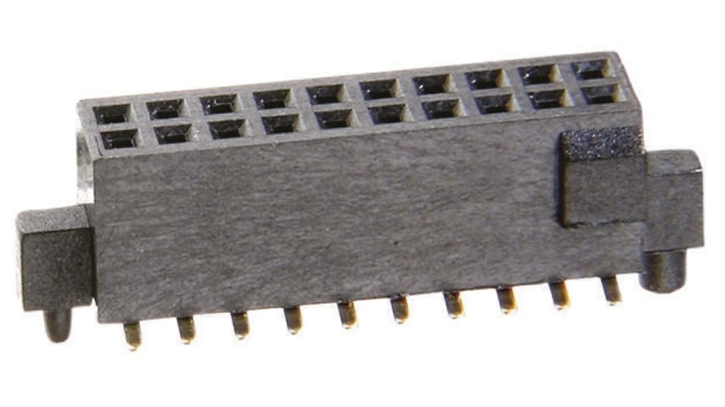 HARWIN Straight Surface Mount PCB Socket, 40-Contact, 2-Row, 1.27mm Pitch, Solder Termination