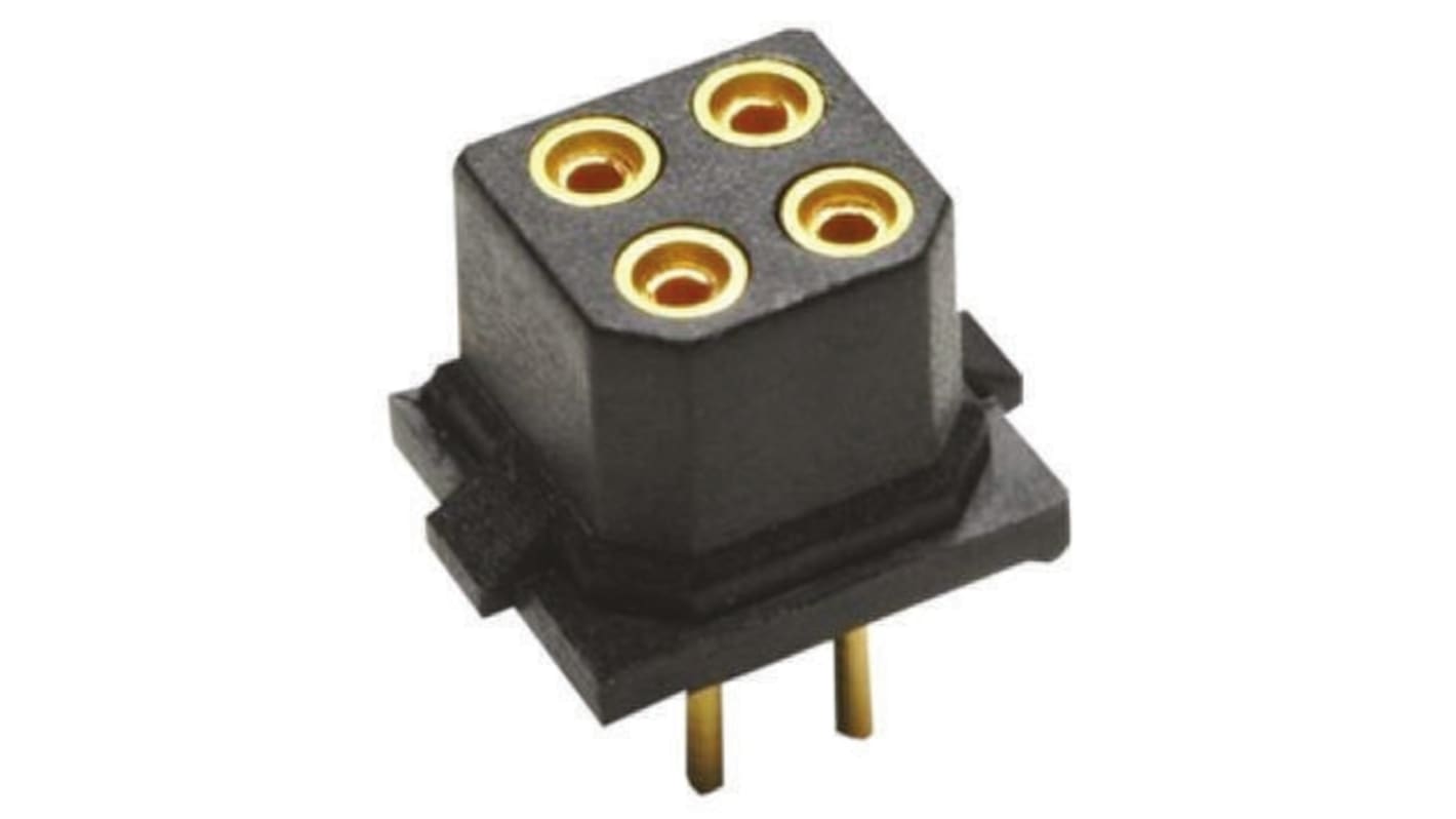 HARWIN M80 Series Straight Through Hole Mount PCB Socket, 20-Contact, 2-Row, 2mm Pitch, Solder Termination