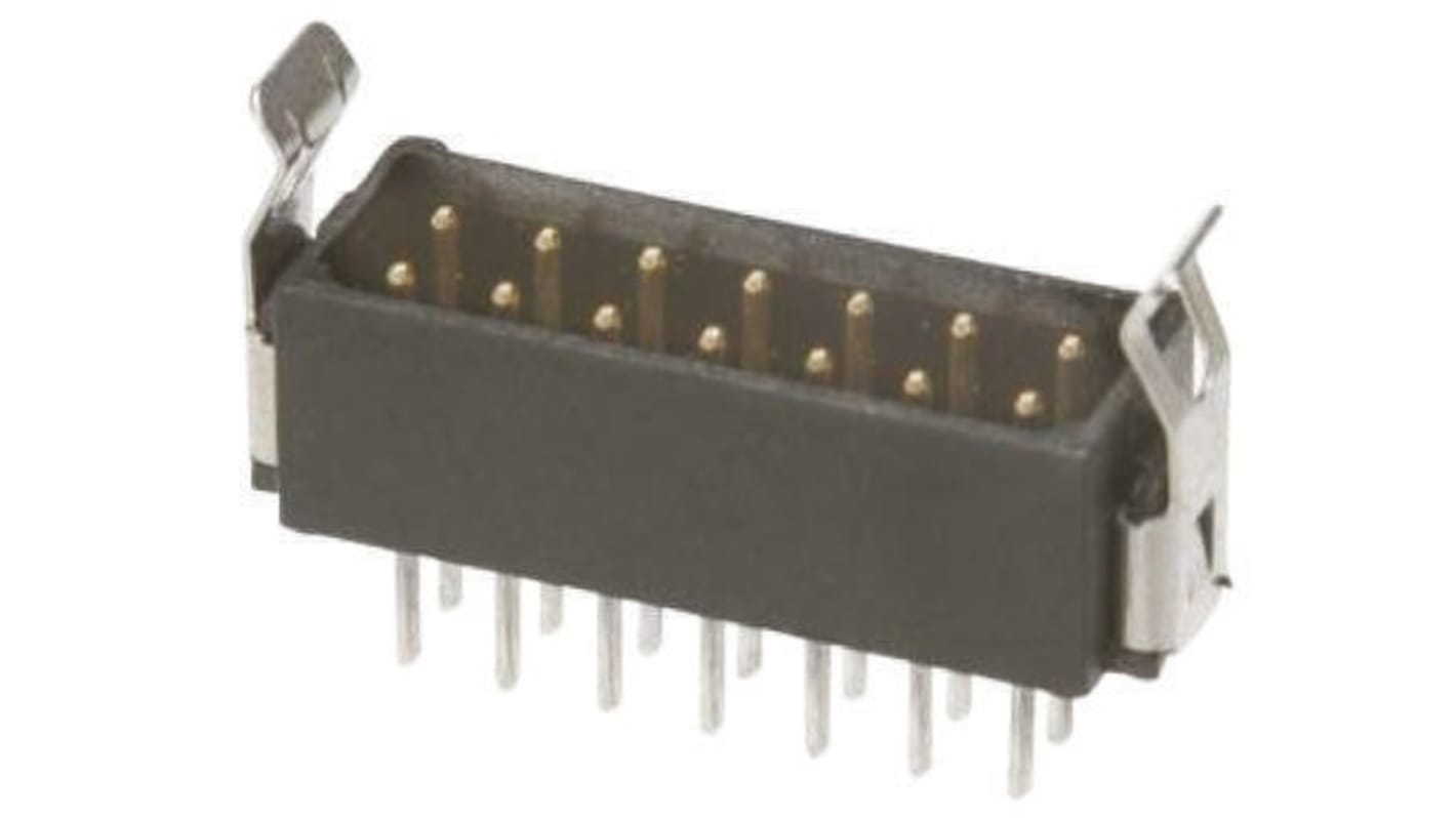 HARWIN Datamate L-Tek Series Straight Through Hole PCB Header, 34 Contact(s), 2.0mm Pitch, 2 Row(s), Shrouded