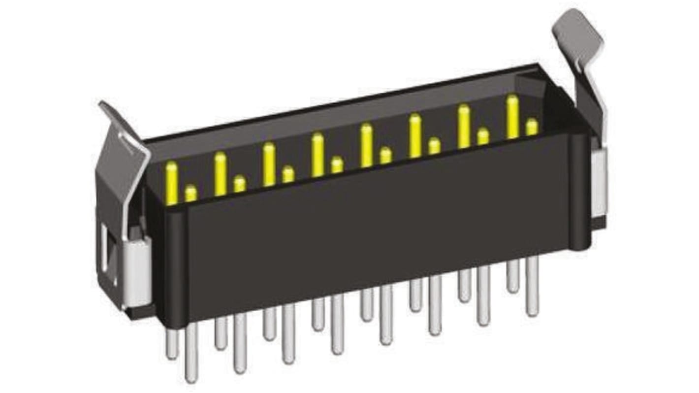 Conector macho para PCB HARWIN serie Datamate L-Tek de 26 vías, 2 filas, paso 2.0mm, para soldar, Montaje en orificio