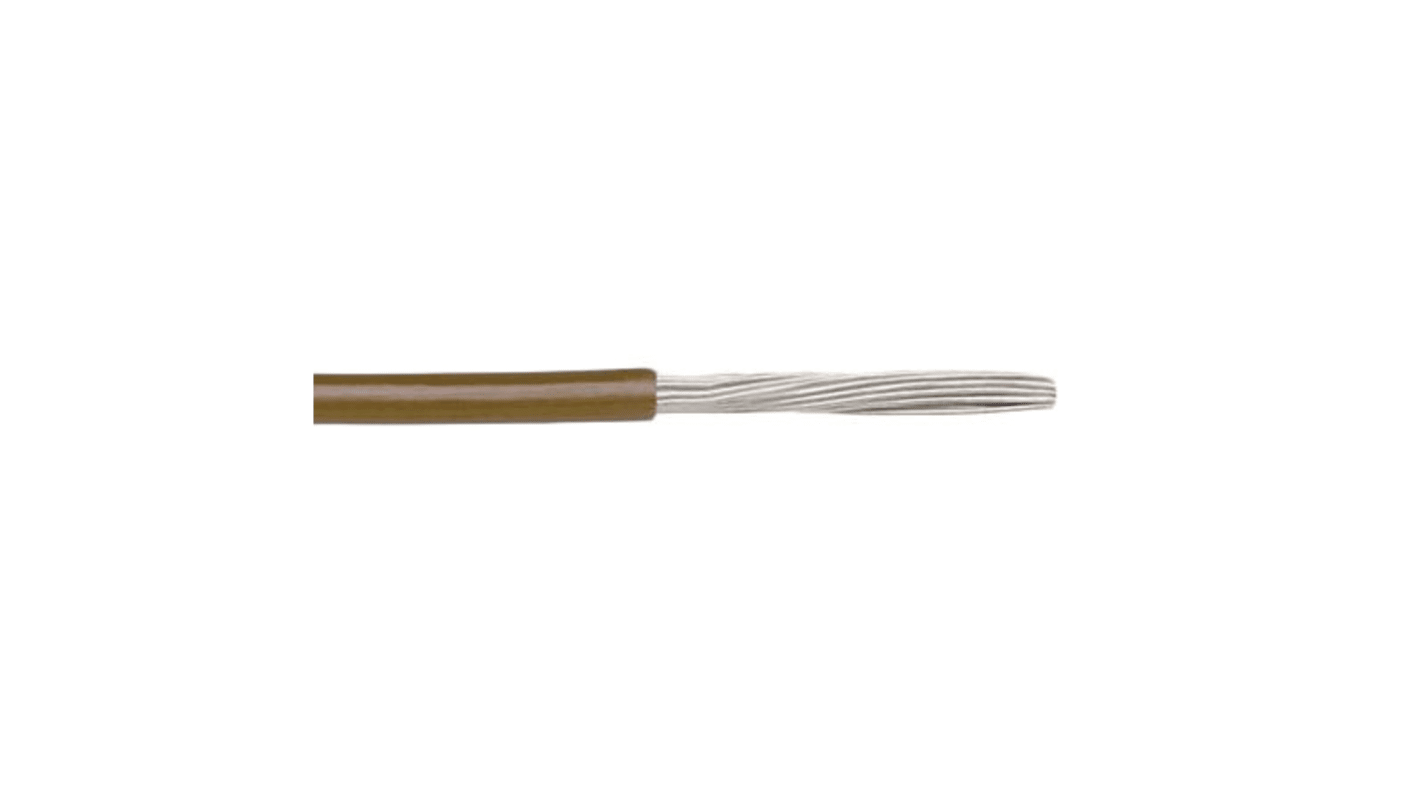 Alpha Wire Hook-up Wire PVC Series Brown 0.81 mm² Hook Up Wire, 18 AWG, 16/0.25 mm, 305m, PVC Insulation