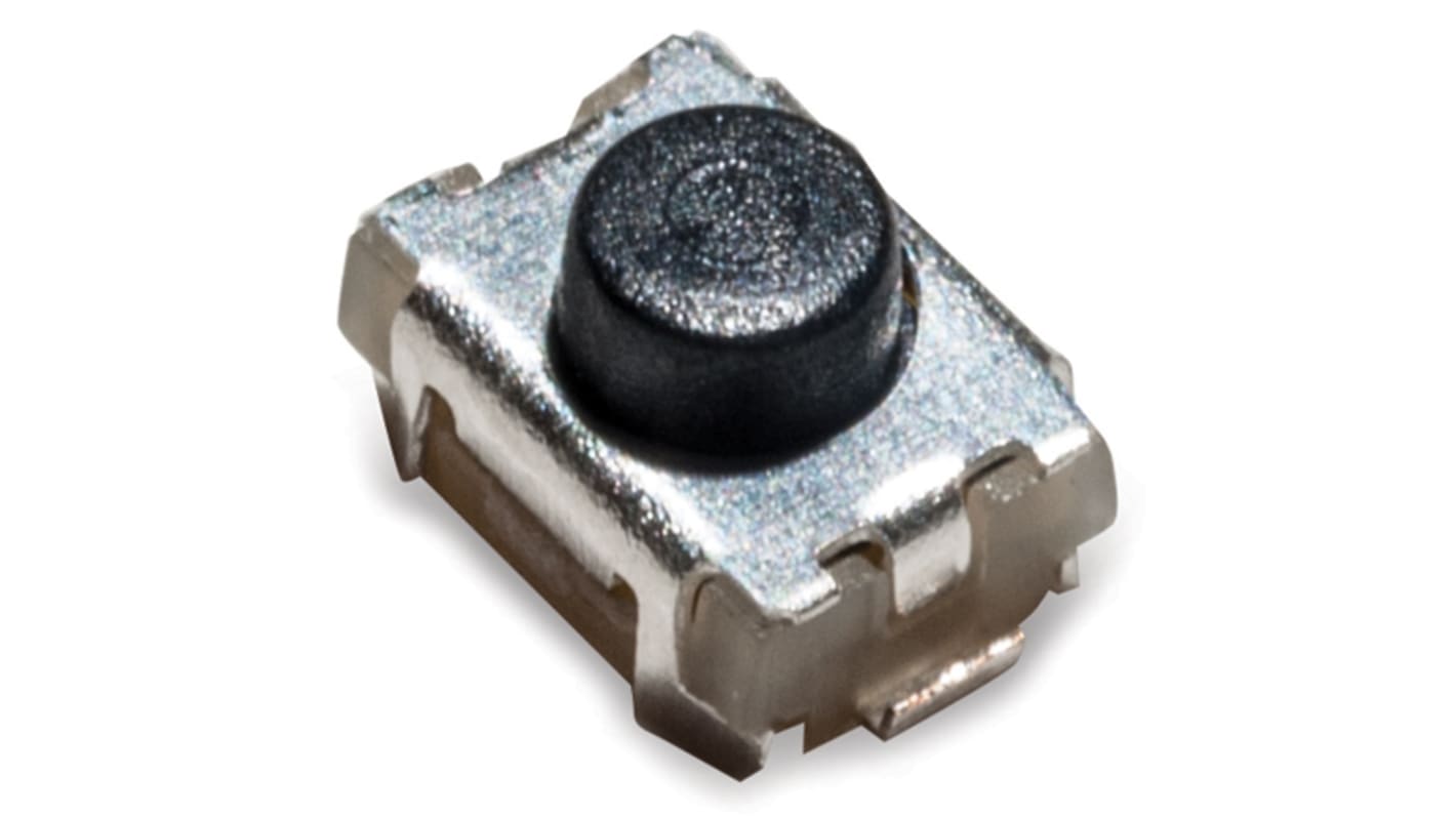 IP40 Grey Button Tactile Switch, SPST 50 mA 2 (Dia.)mm Surface Mount