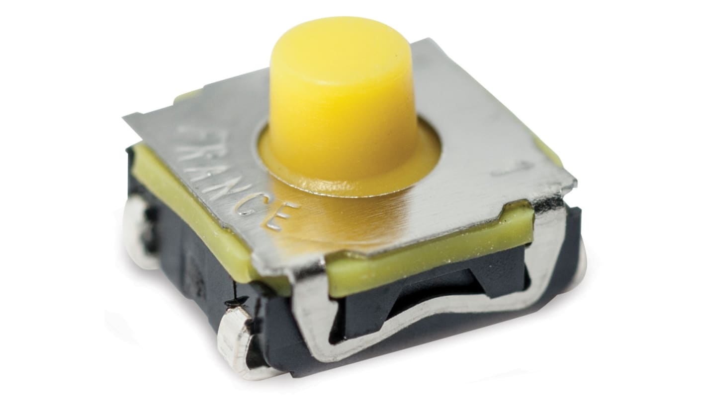 C & K IP67 Clear Flush Tactile Switch, SPST 50 mA 3.3 (Dia.)mm Surface Mount