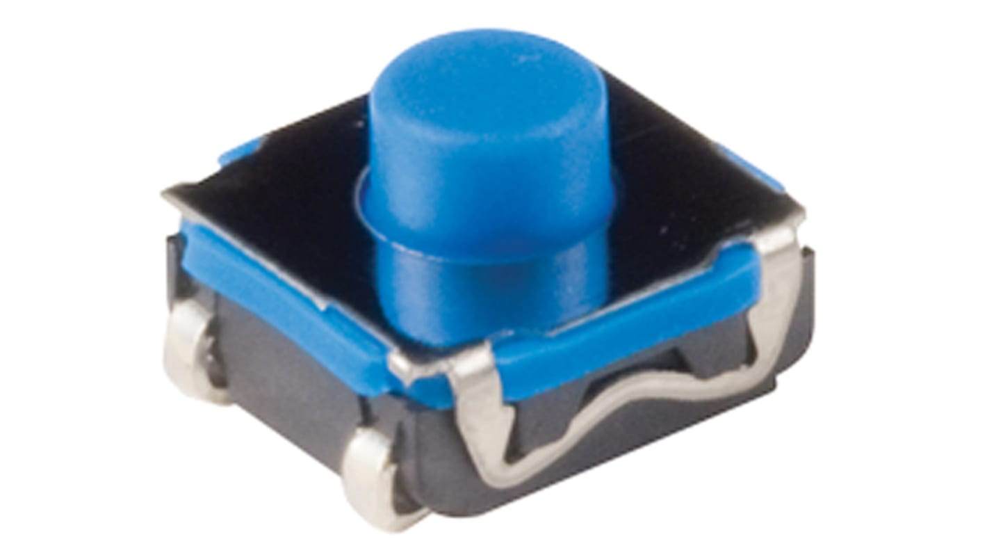 C & K IP67 Blue Button Tactile Switch, SPST 50 mA 3 (Dia.)mm Surface Mount