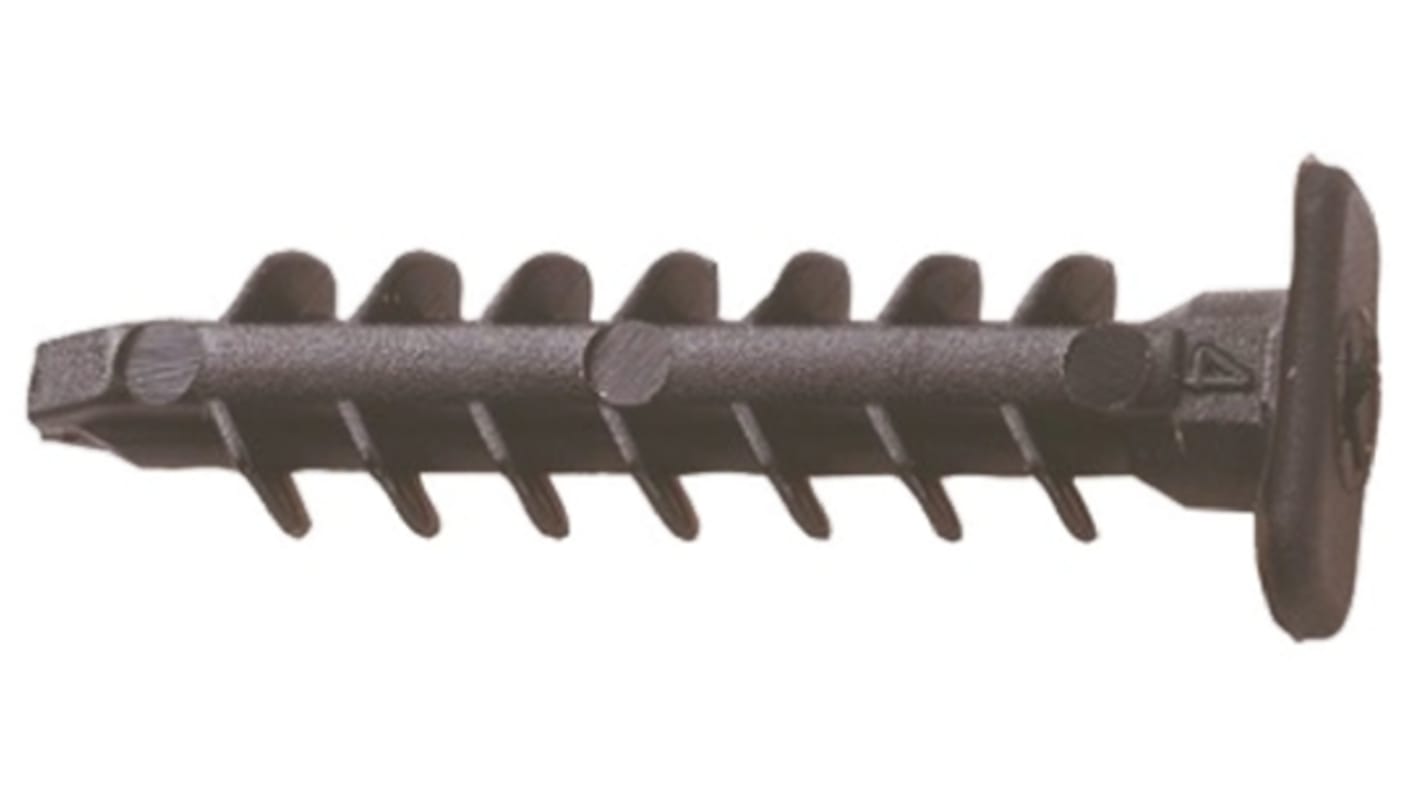 Spina a muro nera in Nylon Legrand 030898, Ø foro di fissaggio 10mm