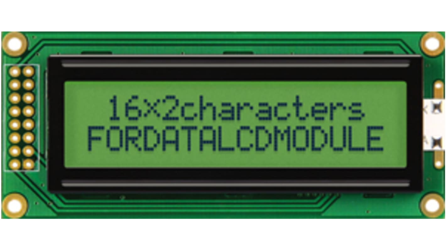 Display gráfico LCD Fordata FC de 2 filas x 16 caract., reflectante, área 63 x 16mm