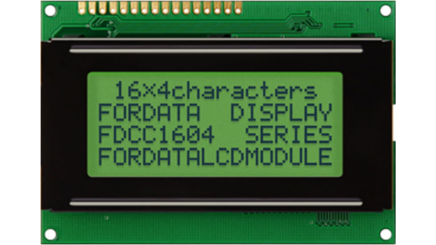 Fordata FC Grafik-LCD Anzeige, LCD Vierzeilig, 16 Zeichen reflektiv